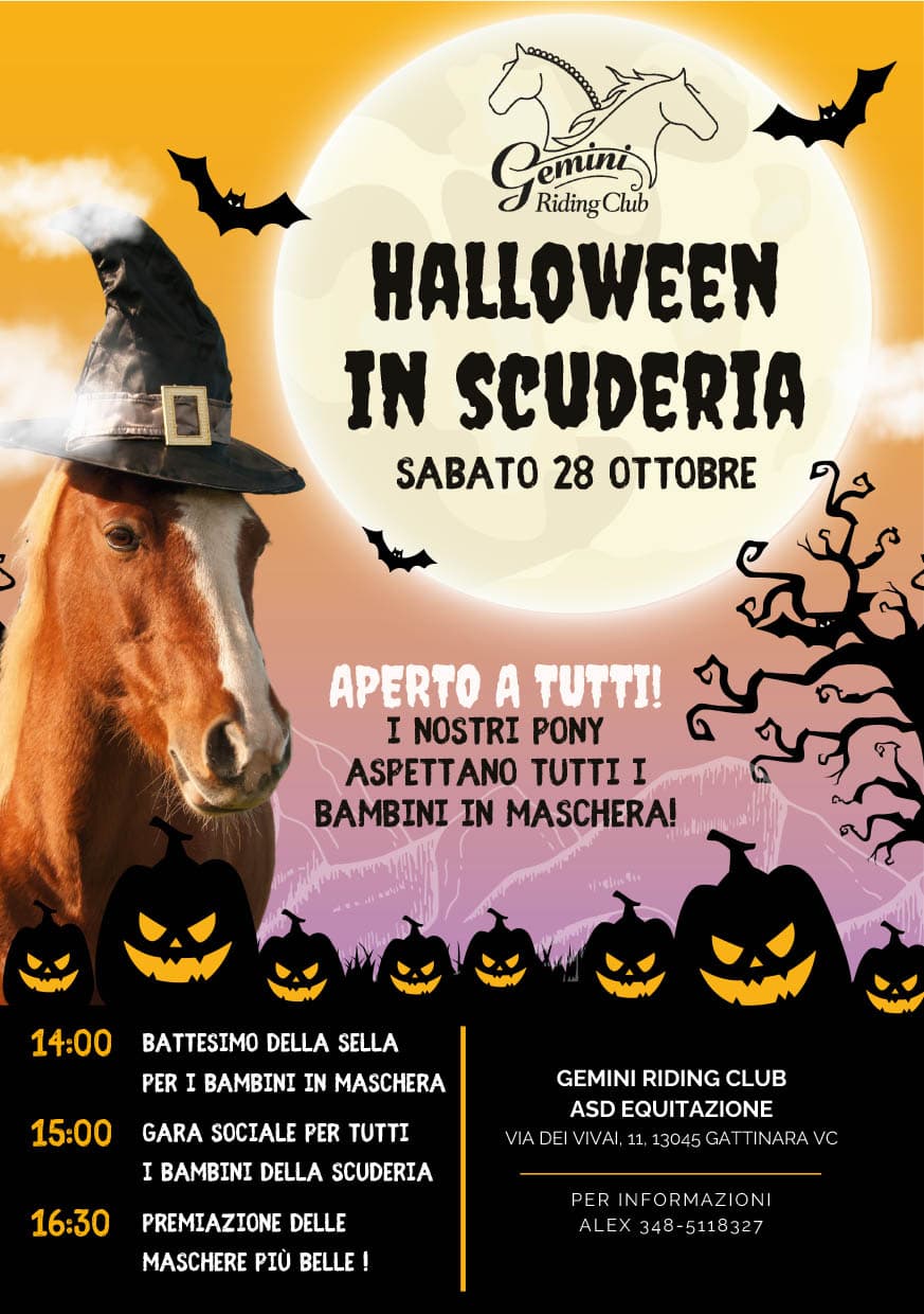 Festa di Halloween in scuderia a Gattinara