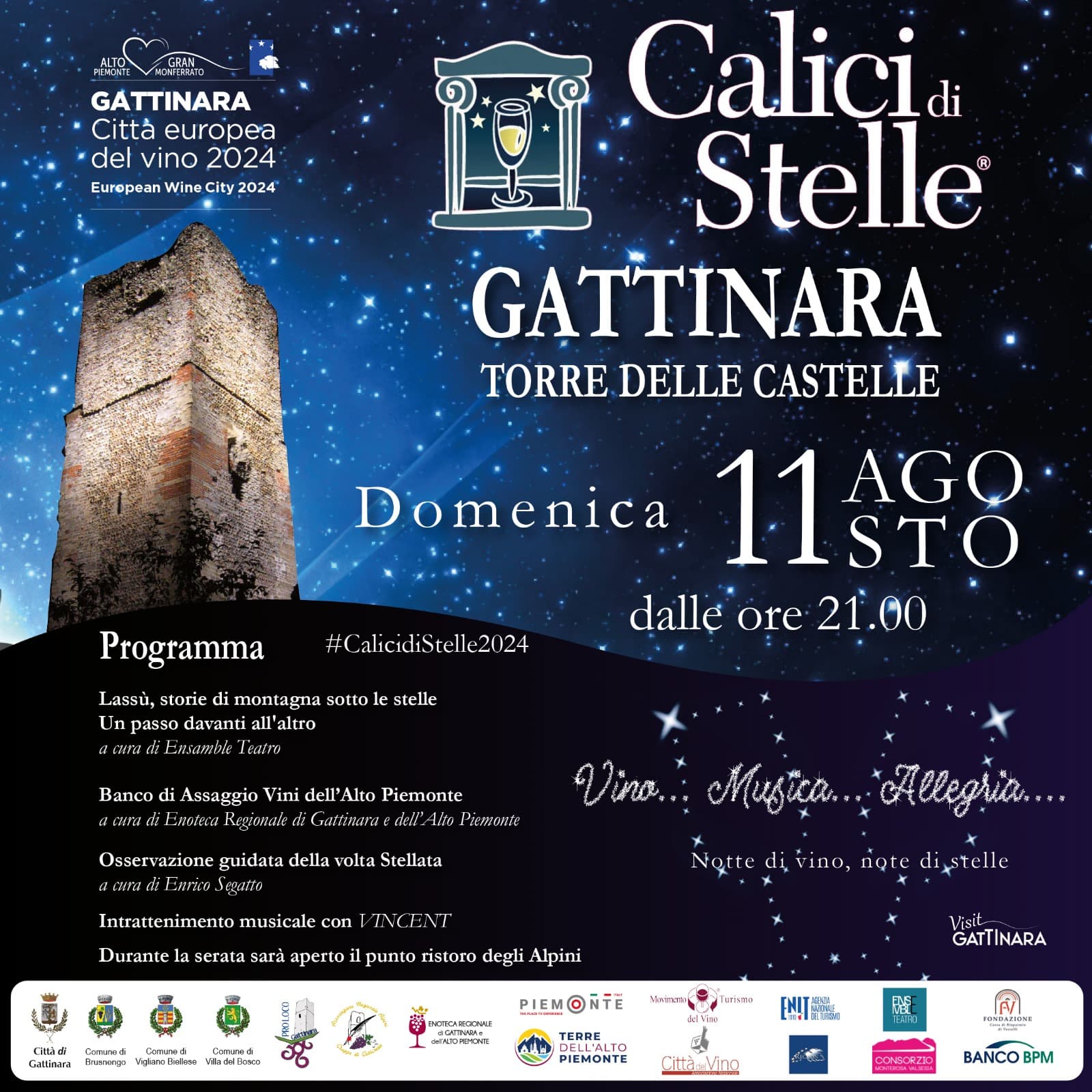 Torna la notte magica "Calici di Stelle"