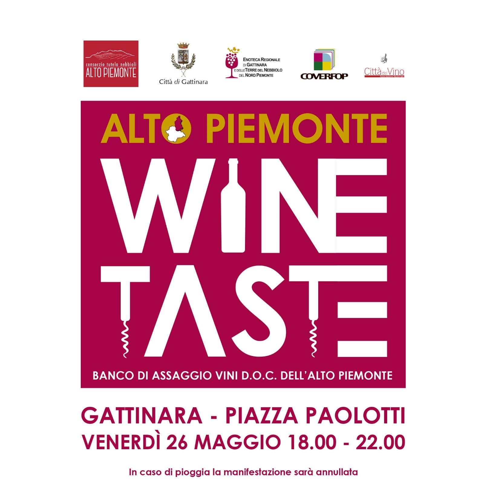 "Alto Piemonte Wine Taste", imperdibile degustazione di vini Doc