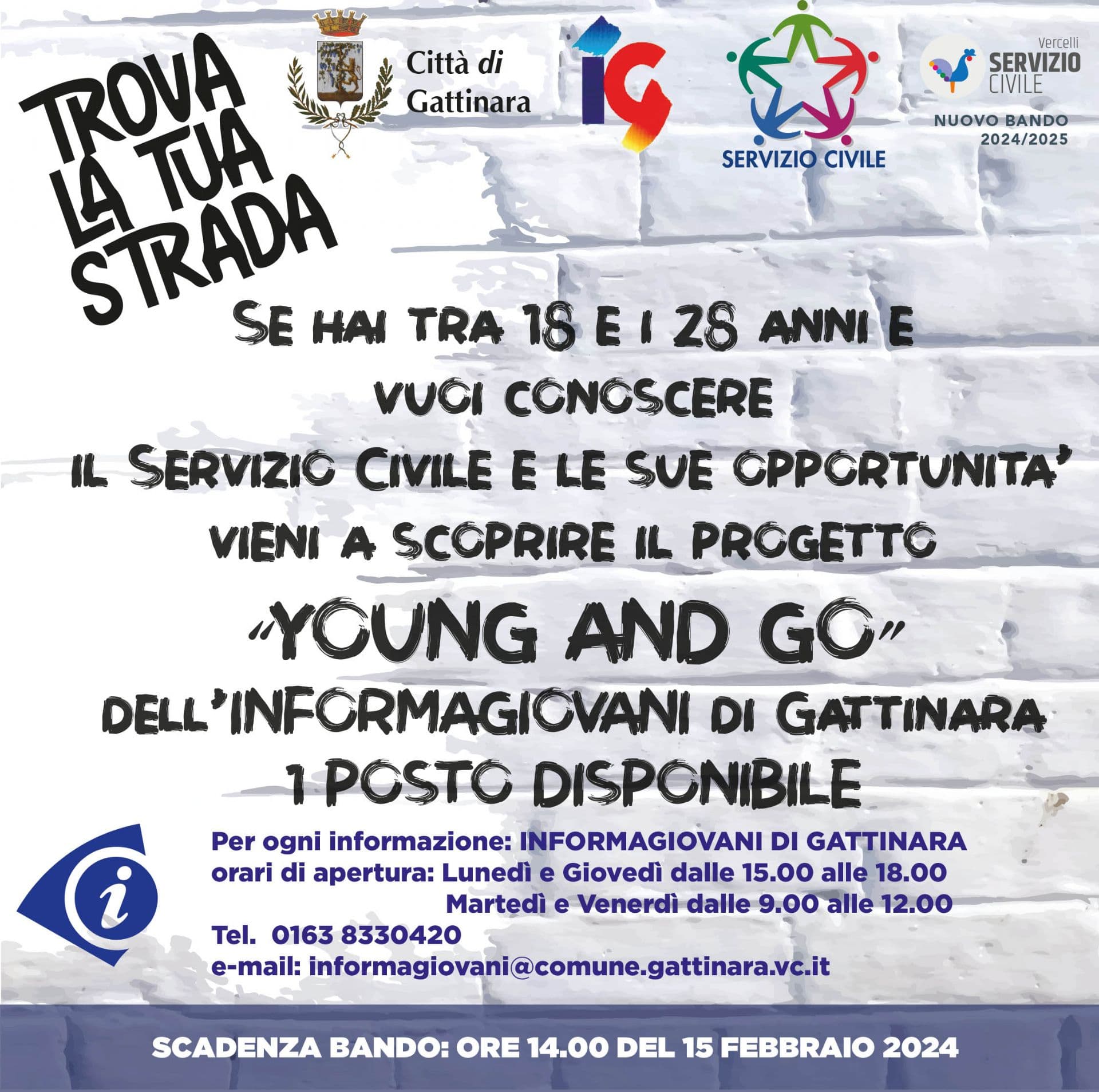 È aperto il Bando per il Servizio Civile presso l’Informagiovani 