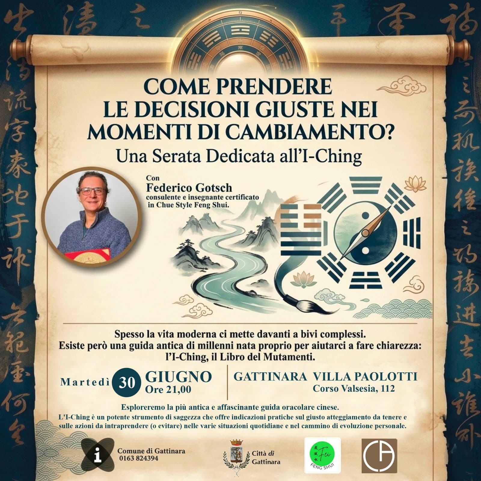 Gattinara ospita una serata dedicata all’I-Ching